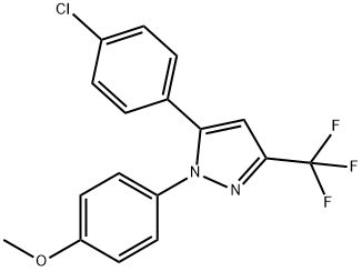 5-(4-氯苯基)-1-(4-甲氧基苯基)-3-(三氟甲基)-1H-吡唑 结构式