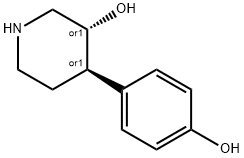 4-(4-Hydroxyphenyl)-(3s,4s)-3-Piperidinol 结构式