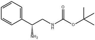 (R)-(2-氨基-2-苯基-乙基)-氨基甲酸叔丁基酯 结构式