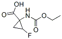 Cyclopropanecarboxylic acid, 1-[(ethoxycarbonyl)amino]-2-fluoro- (9CI) 结构式