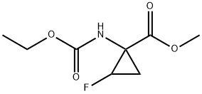 Cyclopropanecarboxylic acid, 1-[(ethoxycarbonyl)amino]-2-fluoro-, methyl ester (9CI) 结构式