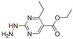5-Pyrimidinecarboxylicacid,4-ethyl-2-hydrazino-,ethylester(9CI) 结构式