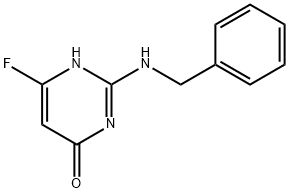 6-FLUORO-2-[(PHENYLMETHYL)AMINO]-4(1H)-PYRIMIDINONE 结构式