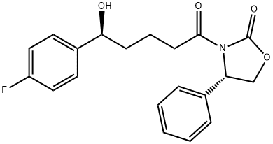 (4S)-3-[(5S)-5-(4-氟苯基)-5-羟基戊酰基]-4-苯基-1,3-氧氮杂环戊烷-2-酮 结构式