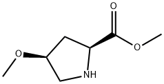 (2S,4S)-4-甲氧基吡咯烷-2-羧酸甲酯 结构式