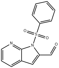 1-(苯磺酰基)-1H-吡咯并[2,3-B]吡啶-2-甲醛 结构式