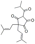 3,3-Bis(3-methyl-2-butenyl)-5-(2-methyl-1-oxopropyl)-1,2,4-cyclopentanetrione 结构式