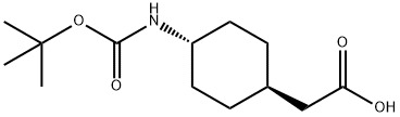 反式-(N-BOC-4-氨基环己基)乙酸 结构式