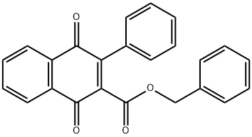 2-NAPHTHALENECARBOXYLIC ACID, 1,4-DIHYDRO-1,4-DIOXO-3-PHENYL-,PHENYLMETHYL ESTER 结构式