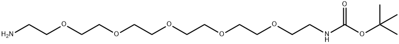 O-(2-氨基乙基)-O'-[2-(叔丁氧羰基-氨基)乙基]四乙二醇 结构式