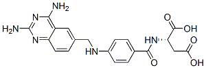 N-[4-[[(2,4-Diamino-6-quinazolinyl)methyl]amino]benzoyl]-L-aspartic acid 结构式