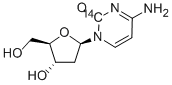 2'-DEOXYCYTIDINE, [2-14C] 结构式