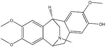(5R,10S)-10,11-Dihydro-3,7,8-trimethoxy-12-methyl-10,5-(iminomethano)-5H-dibenzo[a,d]cyclohepten-2-ol 结构式