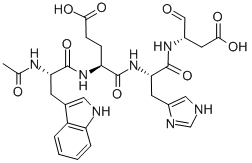 乙酰基-色氨酰-谷氨酰-组氨酰-天冬氨醛 结构式