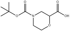 4-BOC-2-吗啡啉甲酸 结构式