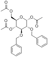 1,4,6-TRI-O-ACETYL-2,3-DI-O-BENZYL-ALPHA-D-GLUCOPYRANOSE 结构式