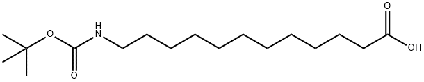 12-(BOC-氨基)十二烷酸 结构式