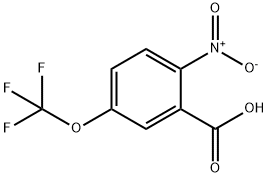 2-硝基-5-(三氟甲氧基)苯甲酸 结构式