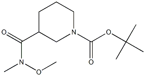1-Boc-3-[甲氧基(甲基)氨基甲酰]哌嗪 结构式