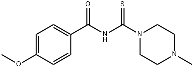 4-Methoxy-N-(4-methyl-piperazin-1-carbothioyl)benzamide 结构式