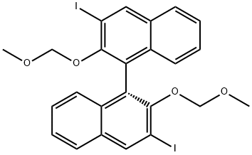 (1R)-3,3'-二碘-2,2'-双(甲氧甲氧基)-1,1'-联萘 结构式