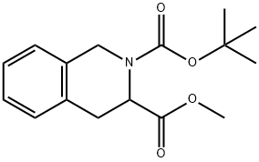 2,3(1H)-Isoquinolinedicarboxylic acid, 3,4-dihydro-, 2-(1,1-diMethylethyl) 3-Methyl ester 结构式