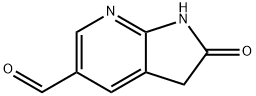 1H-Pyrrolo[2,3-b]pyridine-5-carboxaldehyde,2,3-dihydro-2-oxo- 结构式