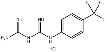1-[4-(三氟甲基)苯基]双胍盐酸盐 结构式