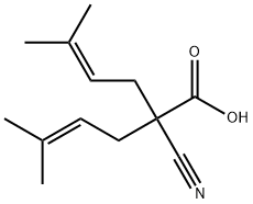 2-氰基-5-甲基-2-(3-甲基丁-2-烯基)己-4-烯酸 结构式