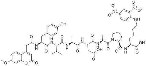 MCA-TYR-VAL-ALA-ASP-ALA-PRO-LYS(DNP)-OH 结构式