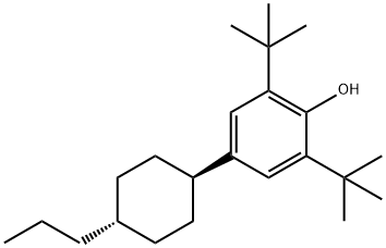 反式-2,6-双(叔丁基)-4-(4-丙基环己基)苯酚 结构式