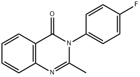 3-(对氟苯基)-2-甲基-4(3H)-喹唑啉酮 结构式