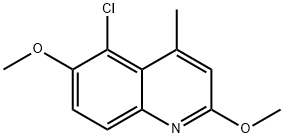 5-氯-2,6-二甲氧基-4-甲基喹啉 结构式