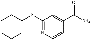 2-(CYCLOHEXYLTHIO)-PYRIDINE-4-CARBOXAMIDE 结构式