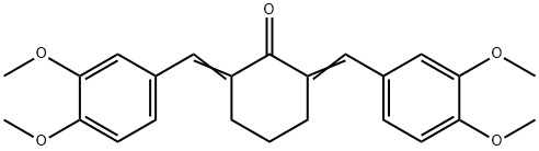 2,6-二-(3,4-二甲氧基苯基亚甲基)-环己酮 结构式