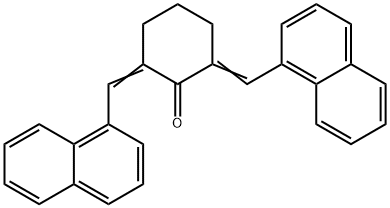 2,6-Bis(1-naphtylmethylene)cyclohexanone 结构式