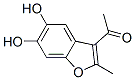 Ethanone, 1-(5,6-dihydroxy-2-methyl-3-benzofuranyl)- (9CI) 结构式