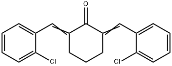 2,6-bis(o-chlorobenzylidene)cyclohexan-1-one 结构式
