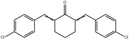 2,6-bis(4-chlorobenzylidene)cyclohexan-1-one 结构式