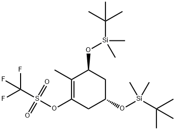 (3S,5S)-3,5-Bis(tert-butyldiMethylsilyloxy)-2-Methyl-1-cyclohexen-1-ol 1-TrifluoroMethanesulfonate 结构式