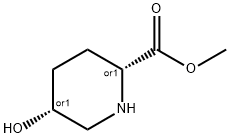 2-Piperidinecarboxylicacid,5-hydroxy-,methylester,cis-(9CI) 结构式