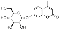 4-甲基伞形酮酰-Β-D-吡喃葡糖酸苷 结构式