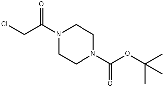 4-氯乙酰基哌嗪-1-羧酸叔丁酯 结构式