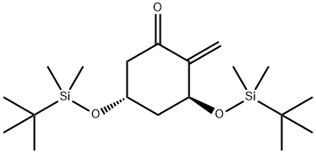 (3S,5S)-3,5-Bis(tert-butyldiMethylsilyloxy)-2-Methylene-cyclohexanone 结构式