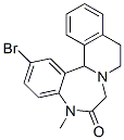 2-Bromo-5,9,10,14b-tetrahydro-5-methylisoquino[2,1-d][1,4]benzodiazepin-6(7H)-one 结构式