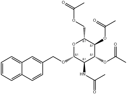 (2'-NAPHTHYL)METHYL-2-ACETAMIDO-3,4,6-TRI-O-ACETYL-2-DEOXY-BETA-D-GLUCOPYRANOSIDE 结构式