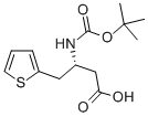 N-叔丁氧羰基-(S)-3-氨基-4-(2-噻吩基)丁酸 结构式