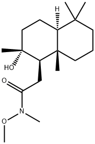 1-Naphthaleneacetamide, decahydro-2-hydroxy-N-methoxy-N,2,5,5,8a-pentamethyl-, (1R,2R,4aS,8aS)- 结构式