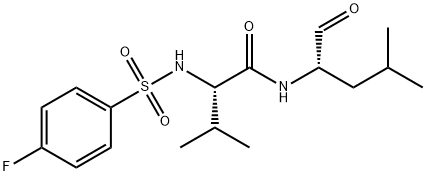 4-FLUORO-BENZENESULFONYL-VAL-LEU-ALDEHYDE 结构式