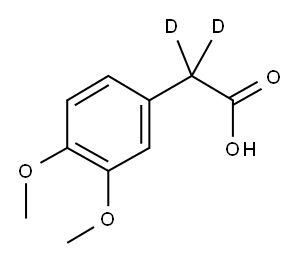 3,4-DIMETHOXYPHENYLACETIC-2,2-D2 ACID 结构式
